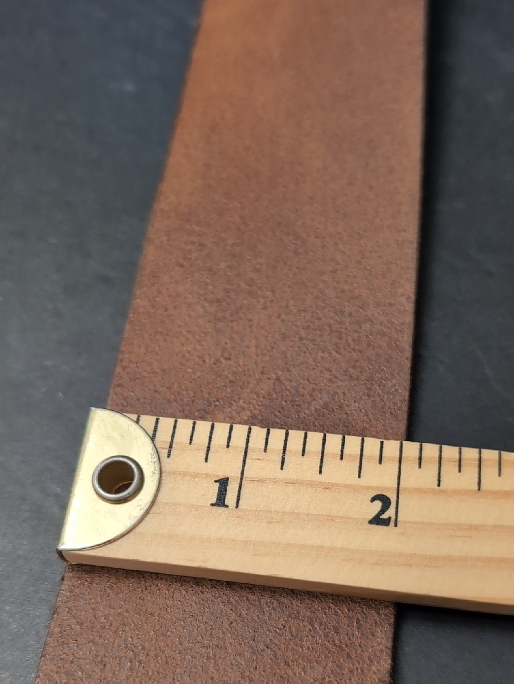 VGT,FH By Fullum & Holt Women's Wide Brown Leather Belt with Brass Buckle. - Picture 12 of 12